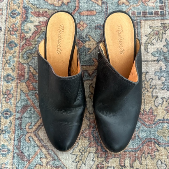 Madewell Harper Mules Black Leather Size 9 - Picture 2 of 5